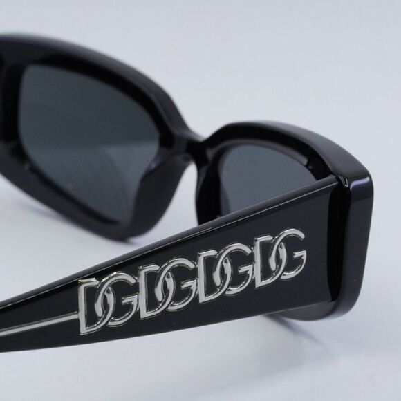 🕶️ New Dolce & Gabbana DG4445 501/87 Sunglasses -Black Frame, Dark Grey Lenses - Picture 8 of 11